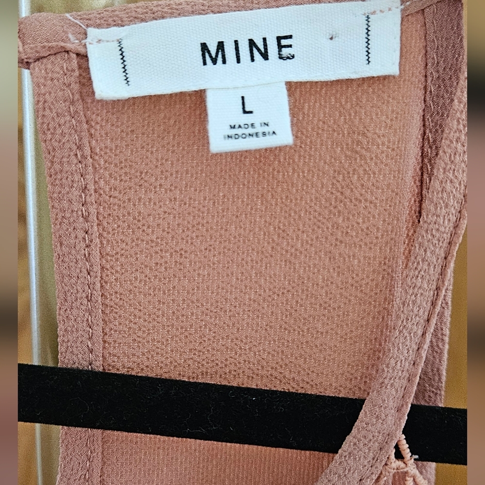 Mine Tank Blouse with Loop Design Size Large - Picture 5 of 6